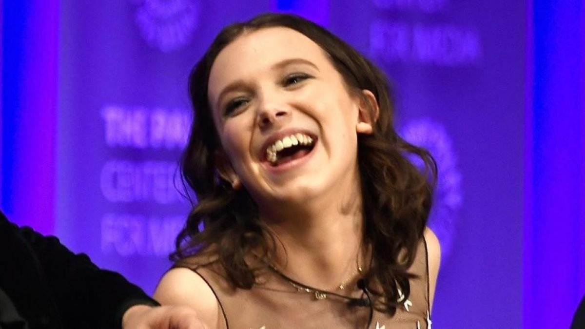 La actriz Millie Bobby Brown, protagonista de Stranger Things, en el PaleyFest de Los Ángeles.-/ FRAZER HARRISON