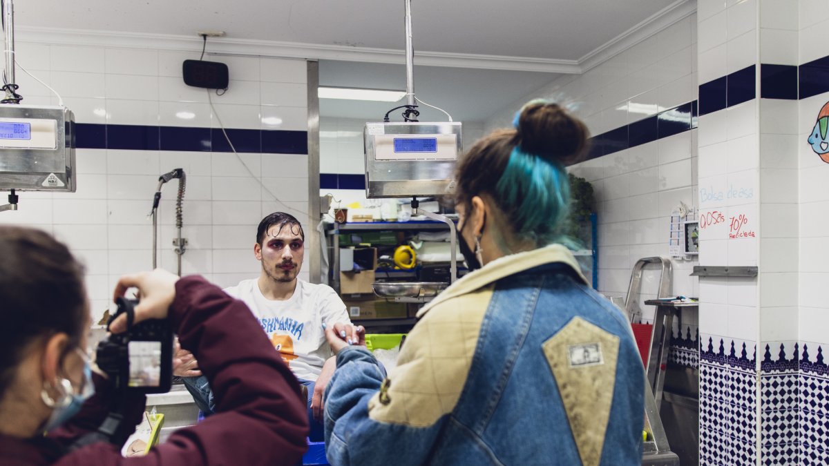 Momento del rodaje del teaser de ‘Splent’. MARIO KPA