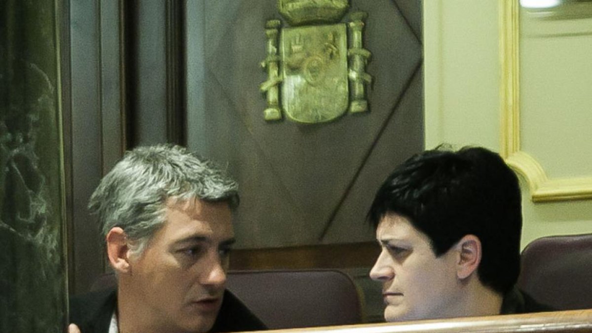 El diputado de EH Bildu, Oskar Matute, fue el encargado de defenderla propuesta.-ECB