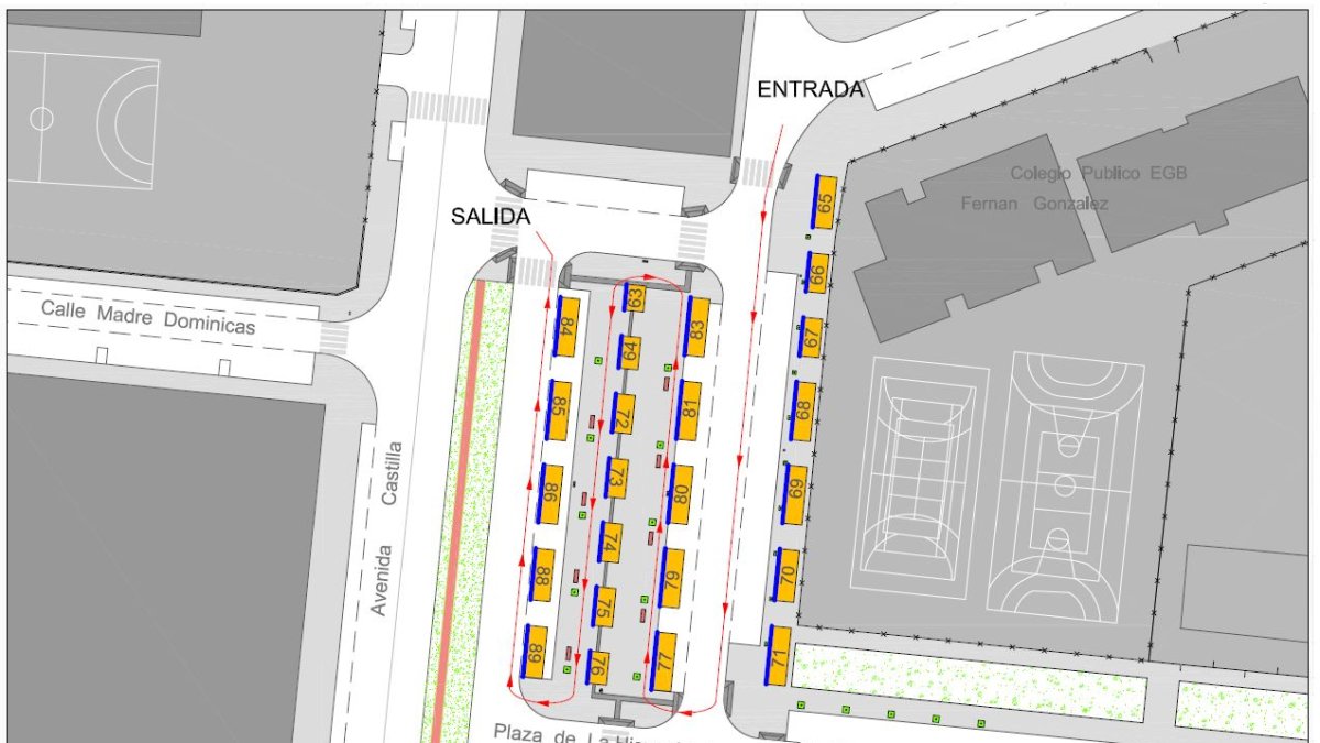 Nuevo plano del mercadillo de Aranda. ECB