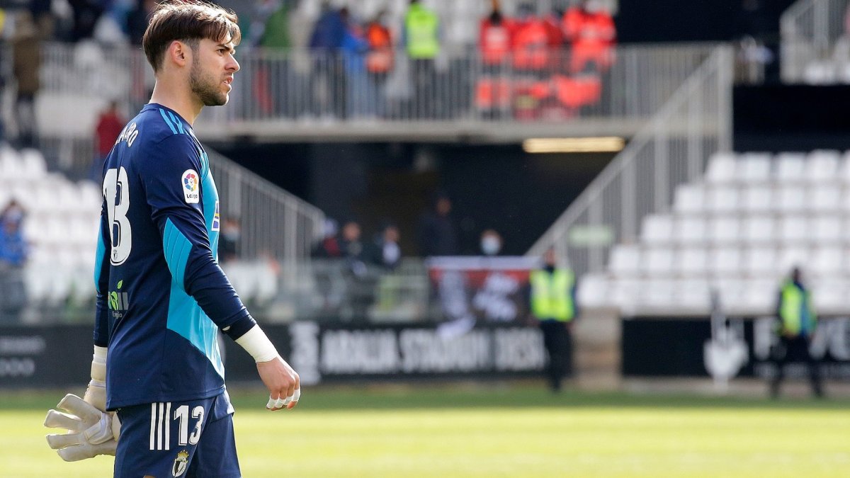Caro, con la camiseta del Burgos CF. SANTI OTERO