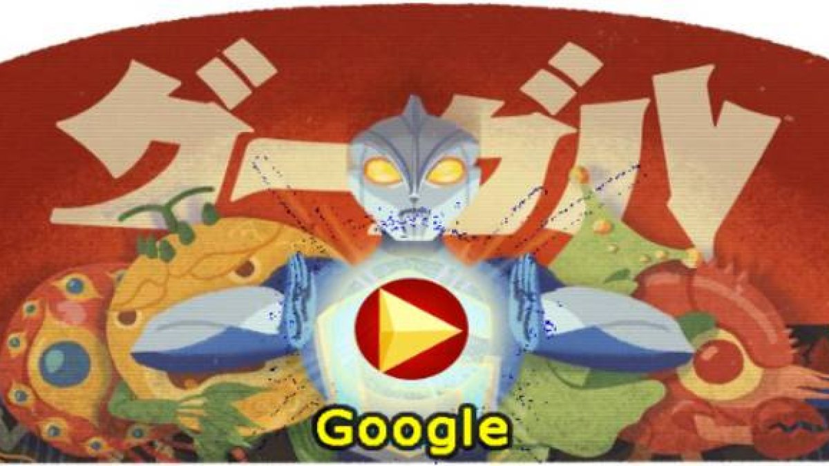 Google homenajea el 114 aniversario del director de efectos especiales Eiji Tsuburaya en un divertido 'doodle' interactivo.-Foto: GOOGLE