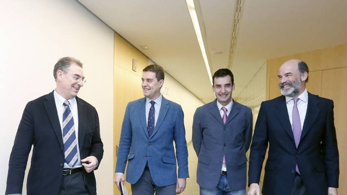 Miguel Ángel Benavente, Ángel Ibáñez, Óscar Gil e Íñigo Manso.-RAUL G. OCHOA