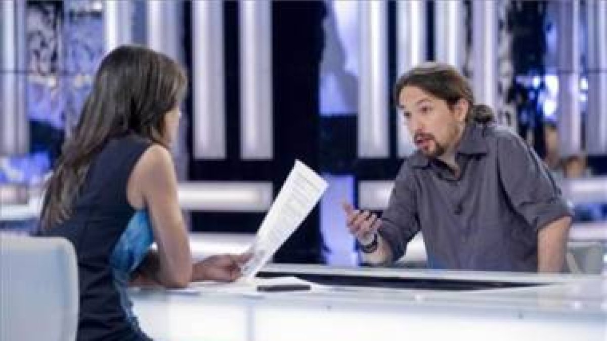 El secretario general de Podemos, Pablo Iglesias, en 'El Objetivo', este domingo.-La Sexta