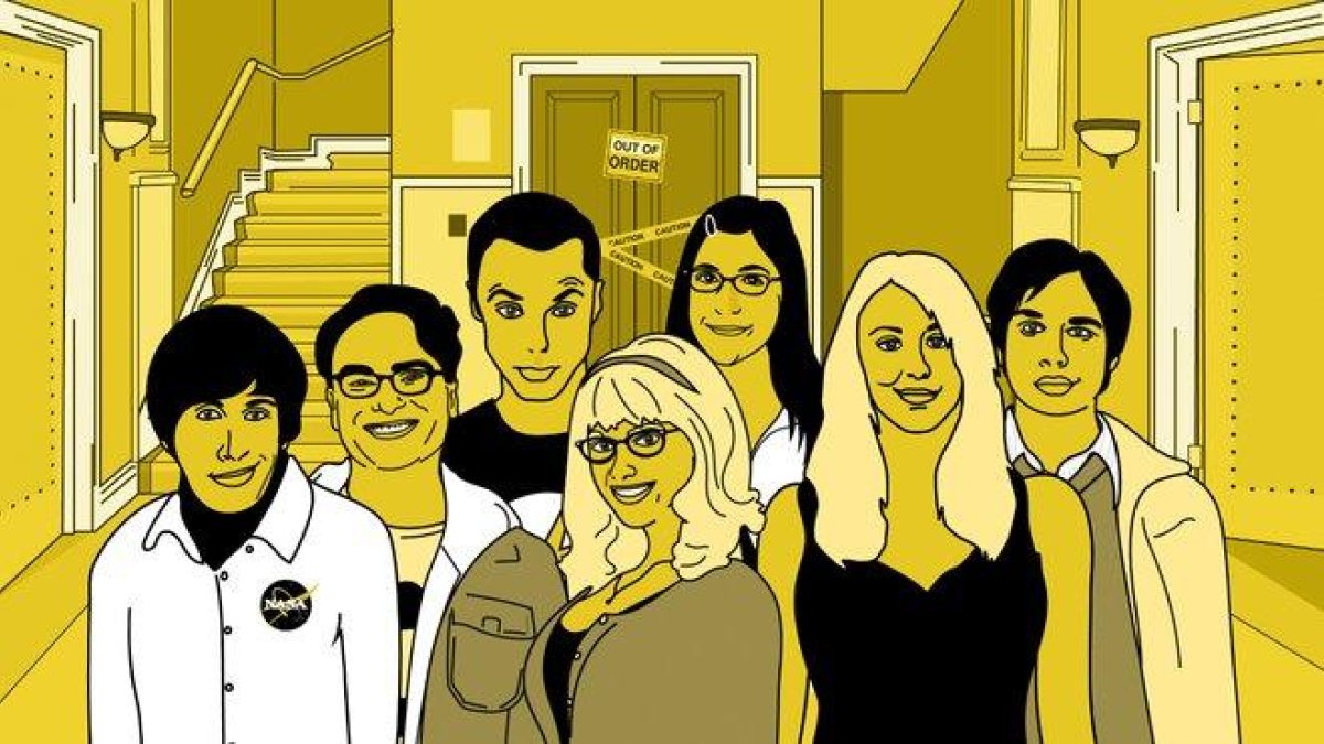 Dibujo con los principales actores de The Big Bang theory.-ATRESMEDIA
