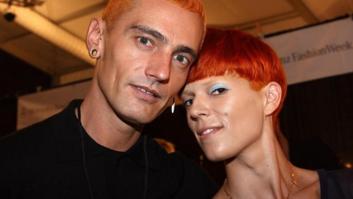El diseñador David Delfín y su gran amiga Bimba Bosé en Nueva York.-Miguel Rajmil