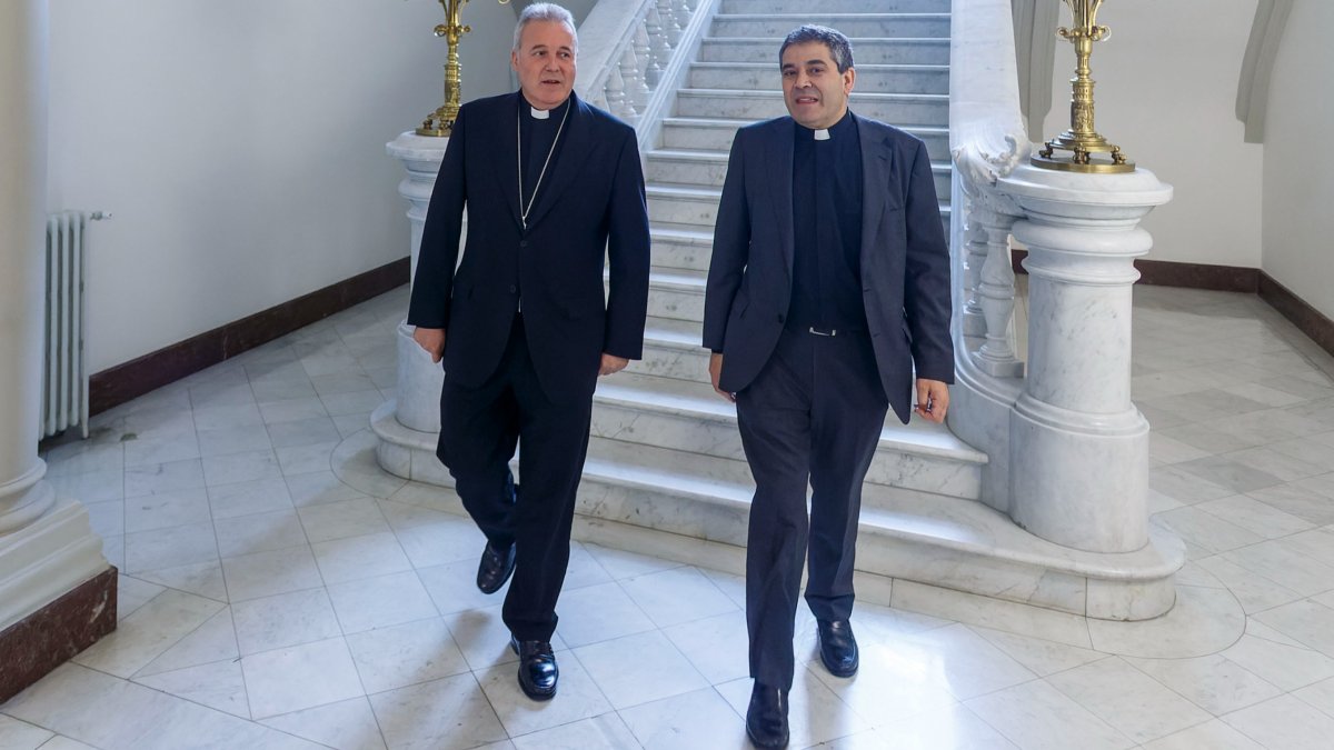 Mario Iceta y Vicente Rebollo, antes de anunciar su nombramiento. SANTI OTERO