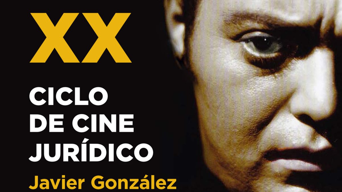 Cartel del XX Ciclo de Cine Jurídico que organiza el Colegio de Abogados de Burgos.