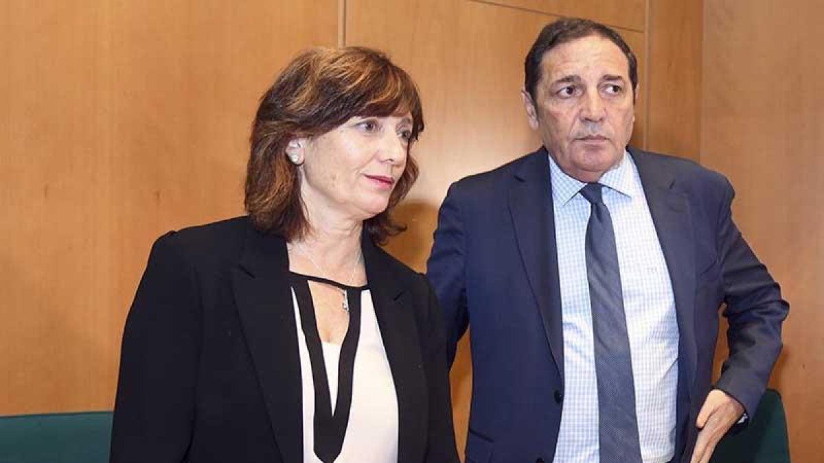 Aser Morato y Sáez Aguado. en una reunión reciente en Burgos.-ICAL