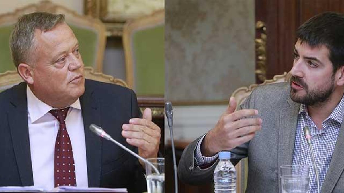 Lorenzo Rodríguez y David Jurado, portavoces provinciales de Ciudadanos y PSOE, respectivamente.-RAÚL G. OCHOA
