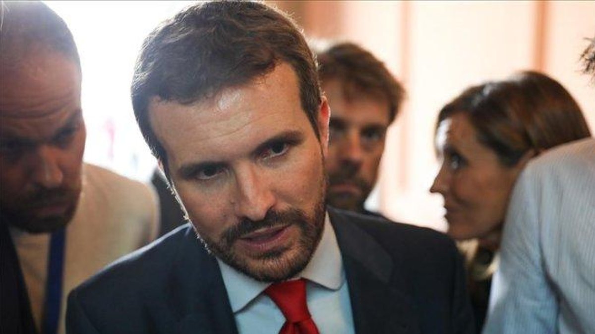 El presidente del PP, Pablo Casado, en una imagen del 19 de agosto.-EUROPAPRESS / JESUS HELLIN