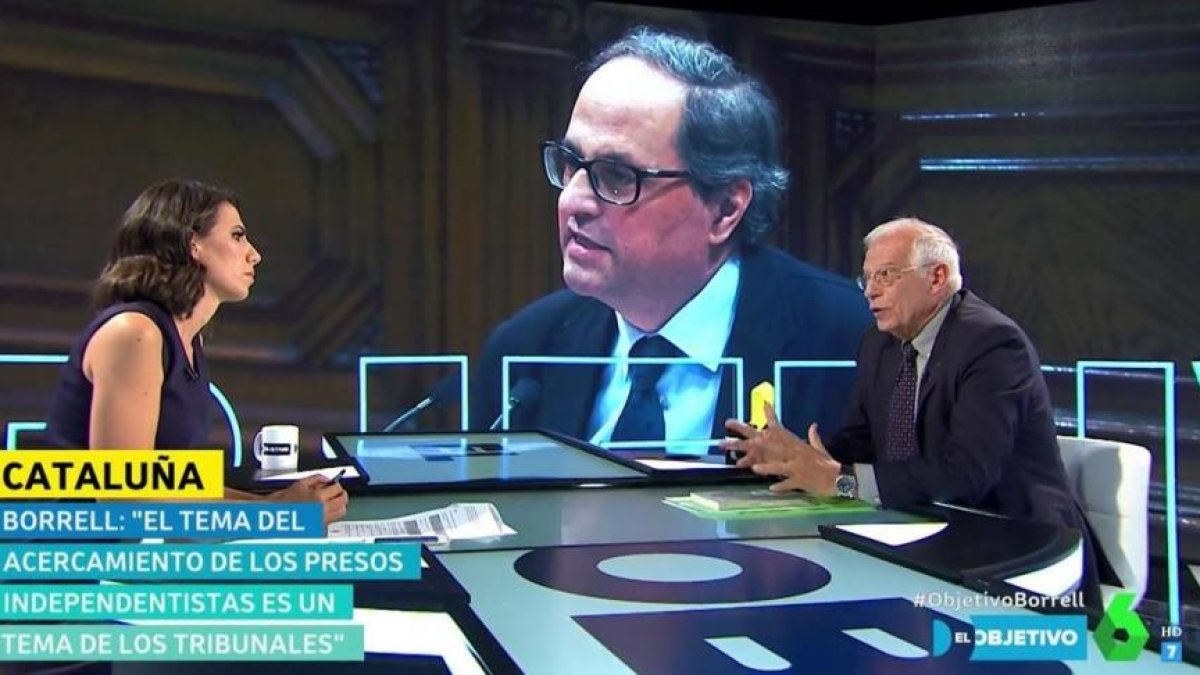 Borrell, en el plató de El Objetivo-