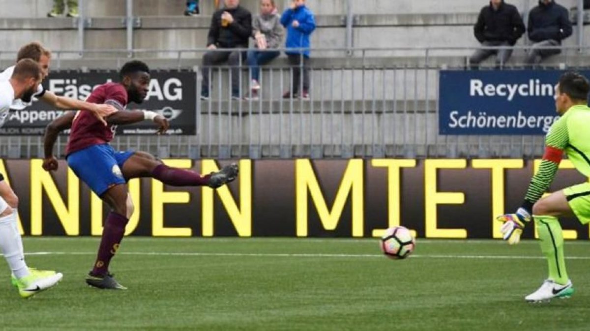 Imagen del Servette, en su último partido.-TUITTER / SERVETTE DE GINEBRA