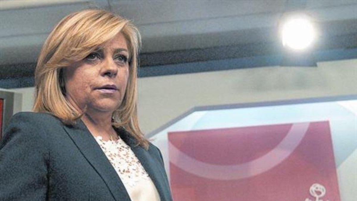Elena Valenciano, en la sede del PSOE el 25 de mayo del 2014 tras las elecciones al Europarlamento.-AFP / CURTO DE LA TORRE