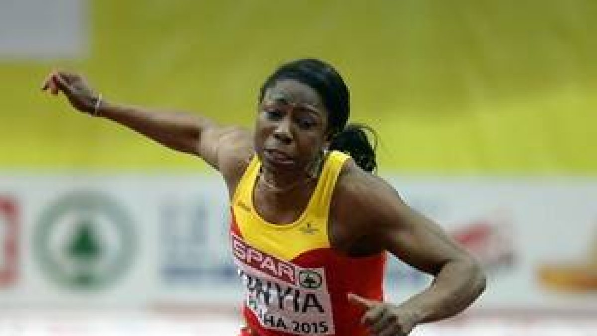 La atleta española Josephine Onyia, el pasado mes de marzo. en los Europeos de Atletismo celebrados en Praga ( República Checa).-Foto: EFE/ F.S.