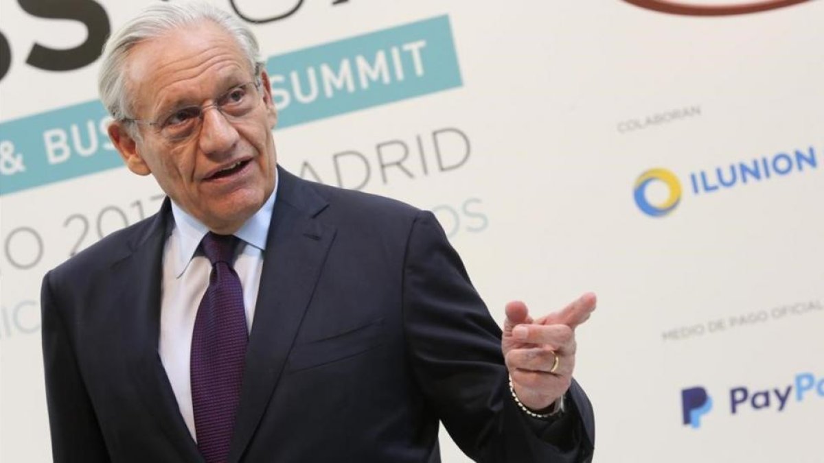 Bob Woodward, este miércoles, en Madrid.-JUAN MANUEL PRATS