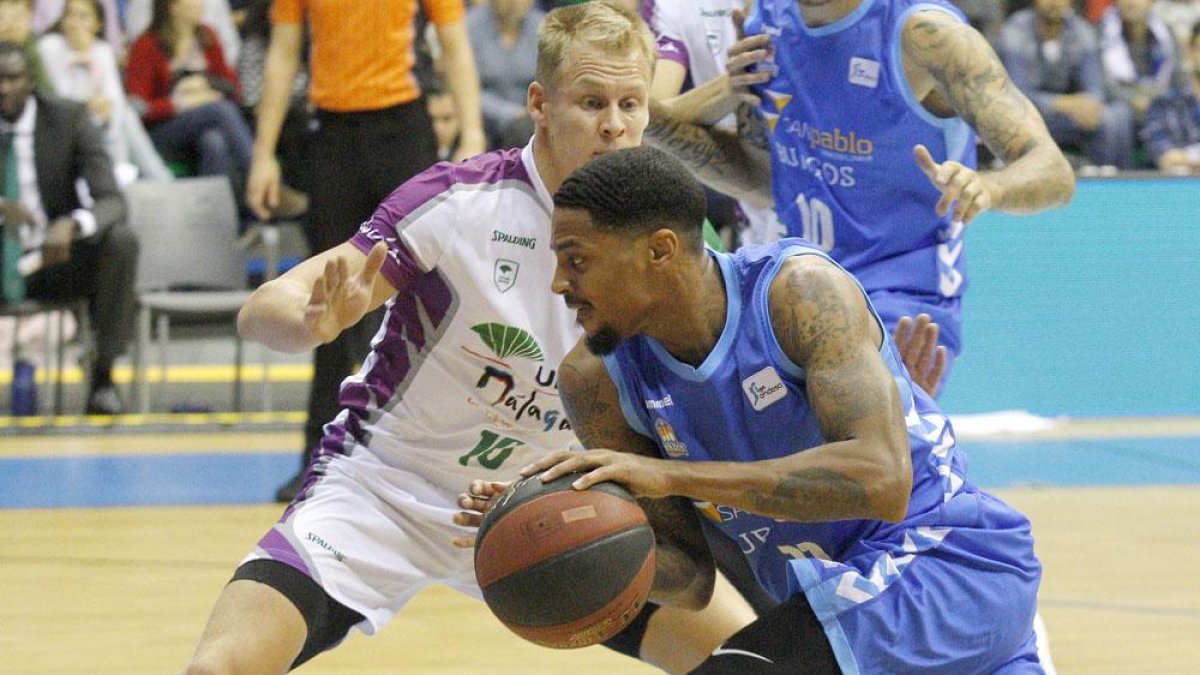 Frazier en acción en el choque del pasado sábado frente a Unicaja-Santi Otero