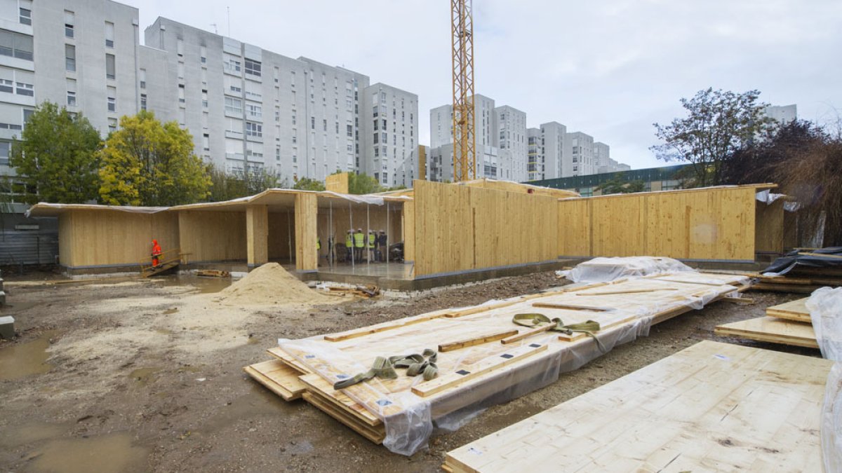 Las obras de la escuela infantil comenzaron el pasado mes de agosto. ISRAEL L. MURILLO