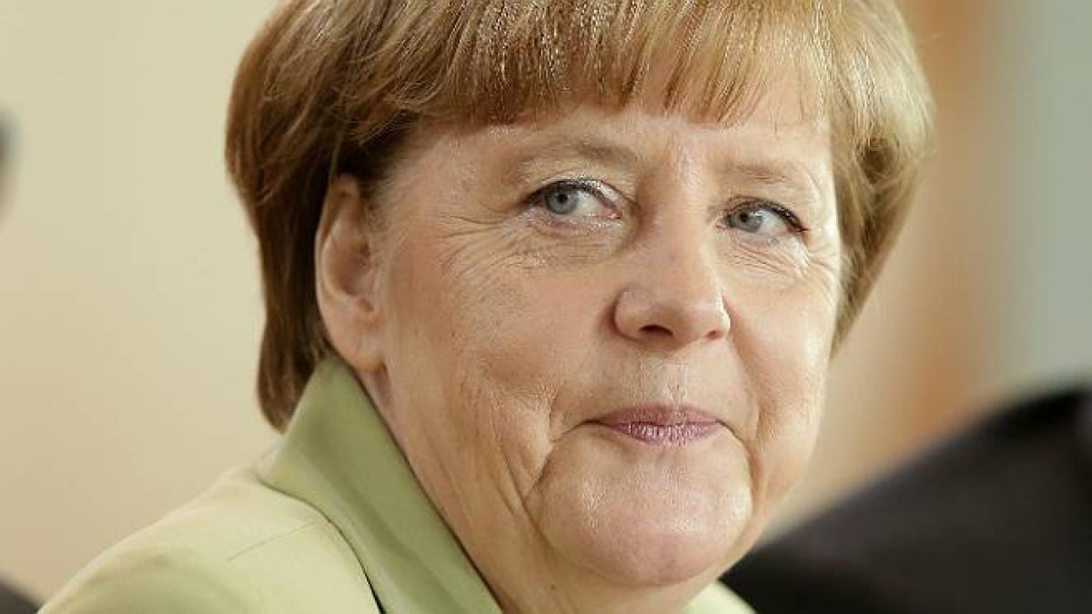 La canciller alemana, Angela Merkel, protagonizó este miércoles una serie de encuentros con ciudadanos.-AP