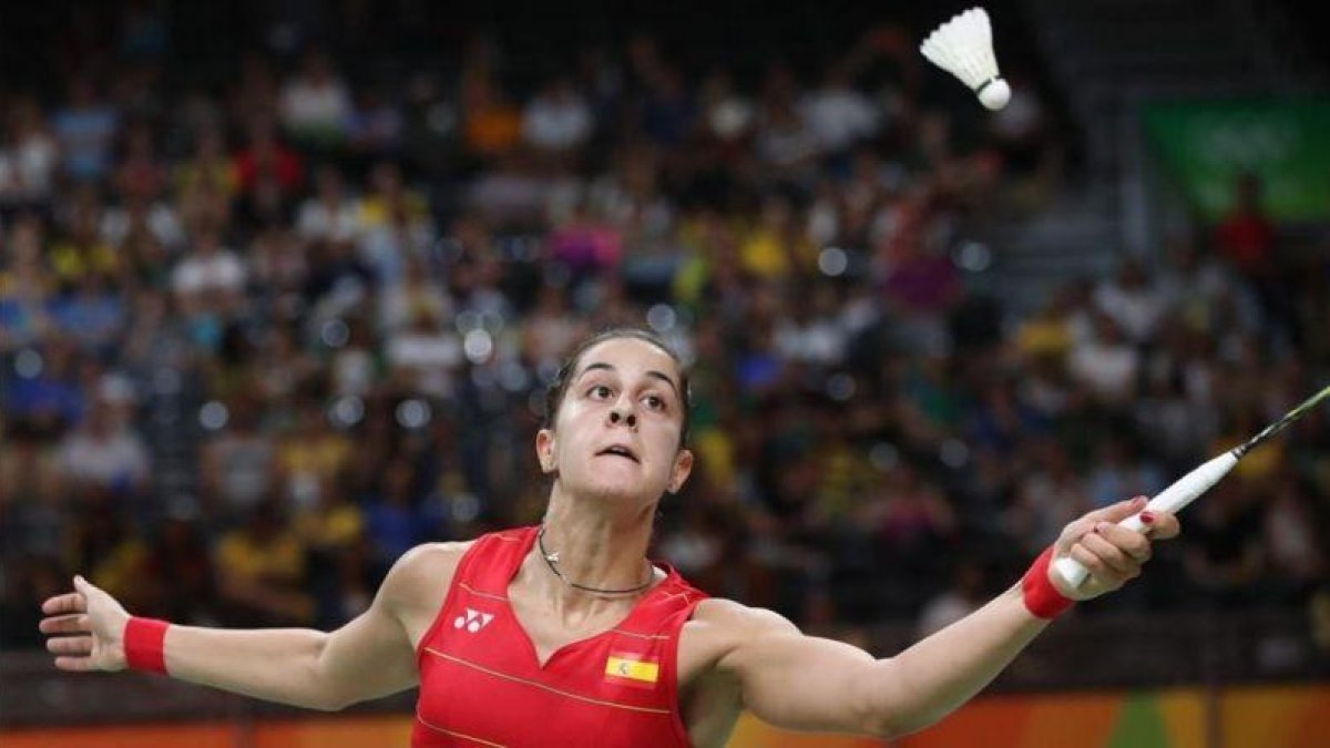 Carolina Martín, en una acción del partido de cuartos de final.-EFE / ESTEBAN BIBA