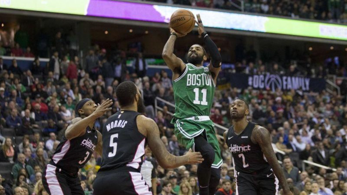 Kyrie Irving tuvo 38 tantos para los Celtics de Boston.-AP