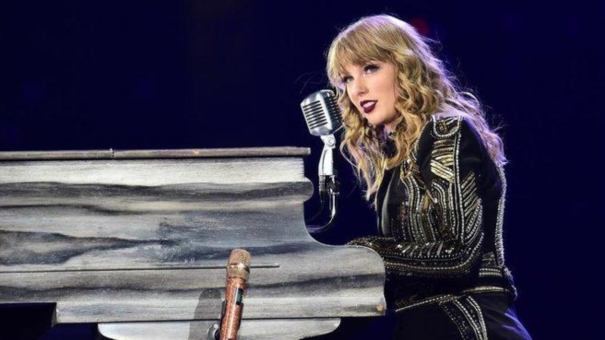 Taylor Swift, en uno de sus conciertos.-