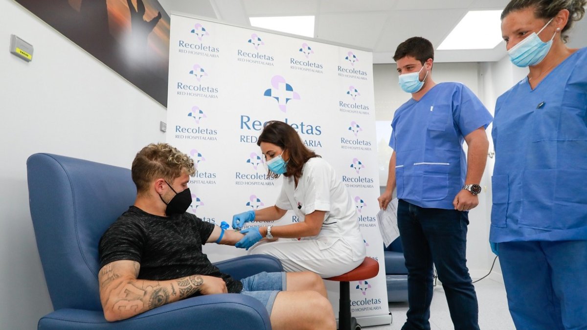 Juanma, durante una de las pruebas realizadas en Recoletas. TOMÁS ALONSO