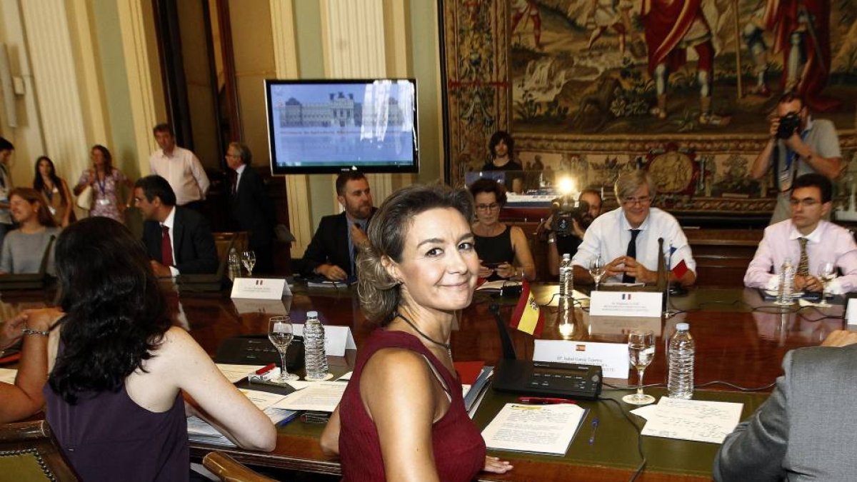 Reunión de los ministros de Agricultura de España, Isabel Garcia Tejerina; Francia, Stéphane Le Foll; Italia, Maurizio Martina; y Portugal, Assunçao Cristas - Portugal, en Madrid-Ical