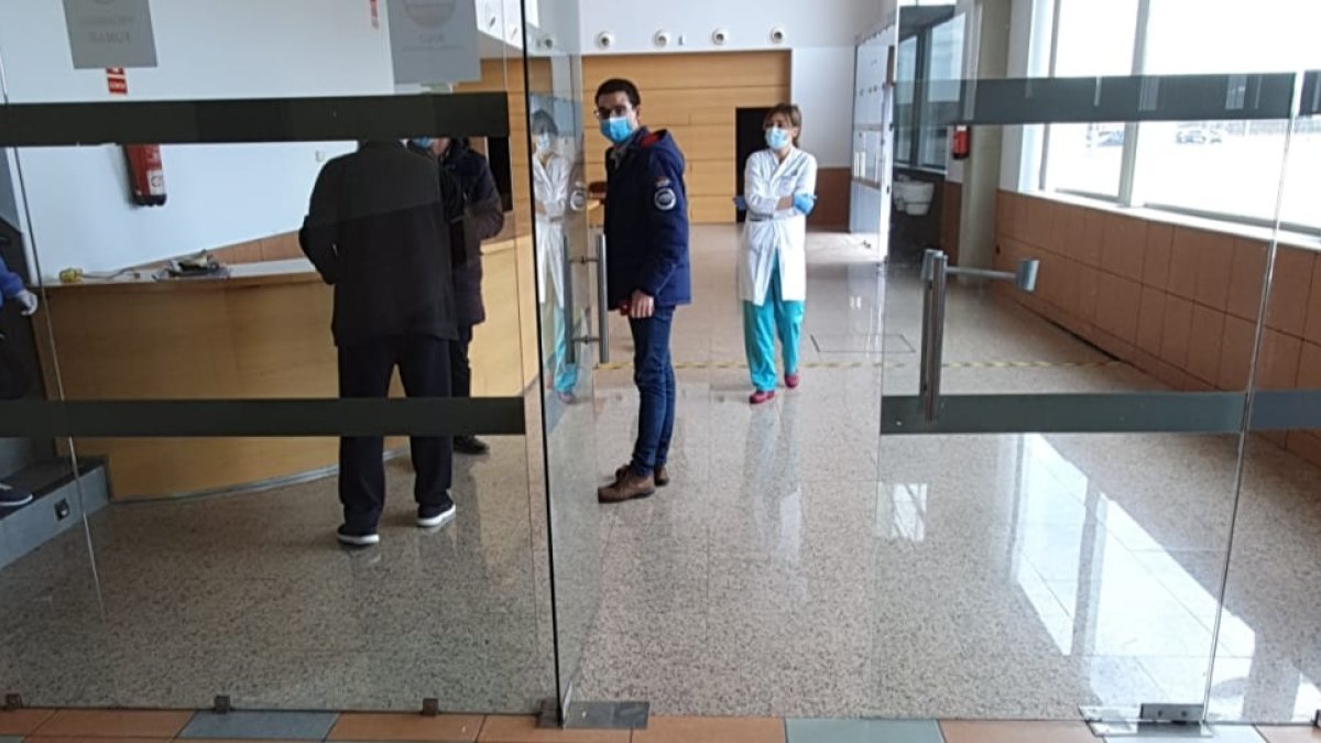 Zona de acceso al hospital de campaña de Aranda. L. V.