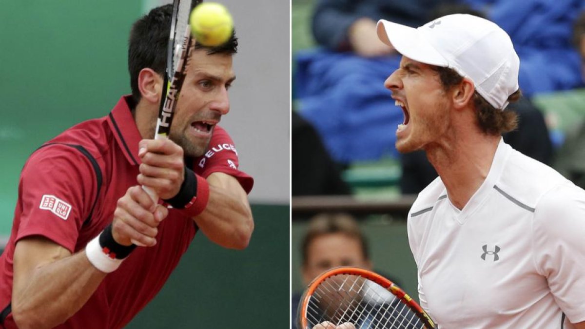 Novak Djokovic y Andy Murray se enfrentarán en la final de Roland Garros.-REUTERS / AP