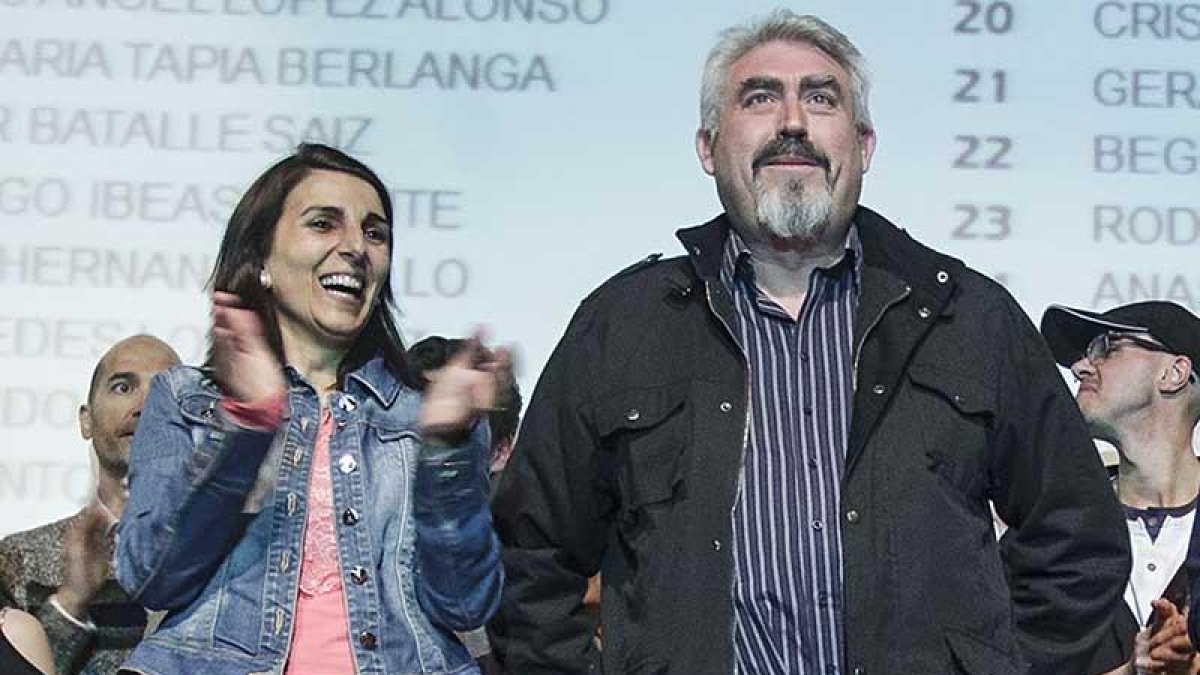 Gloria Bañeres y José Ignacio Delgado durante un acto de Ciudadanos en Burgos.-SANTI OTERO