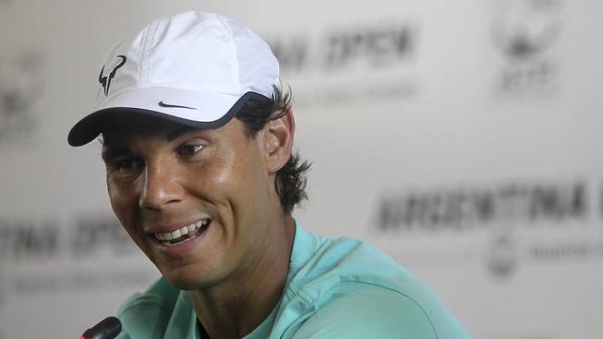 Rafael Nadal, en la rueda de prensa previa al inicio del torneo de Buenos Aires.-Foto: EFE / DAVID FERNÁNDEZ