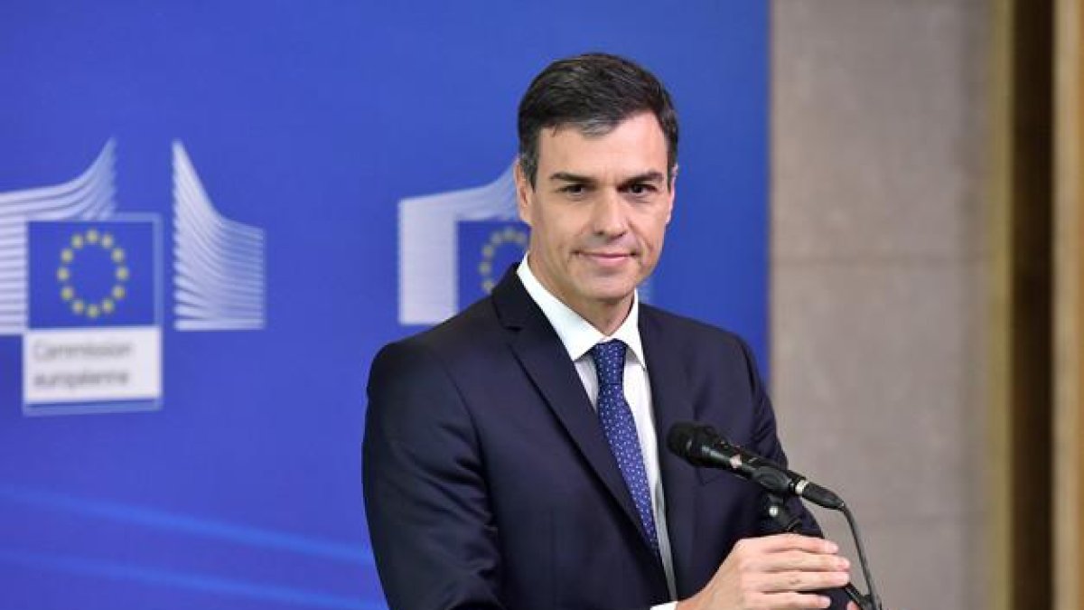 Pedro Sánchez, en su estreno en Bruselas.-REUTERS