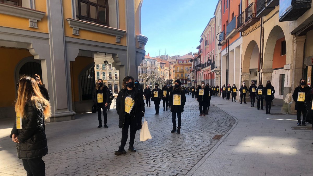 Imagen de la manifestación celebrada esta mañana en Aranda de Duero