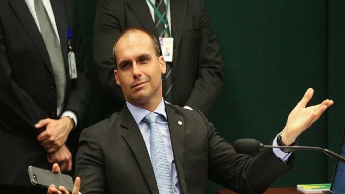Eduardo Bolsonaro, hijo del presidente de Brasil, Jair Bolsonaro.-EL PERIÓDICO