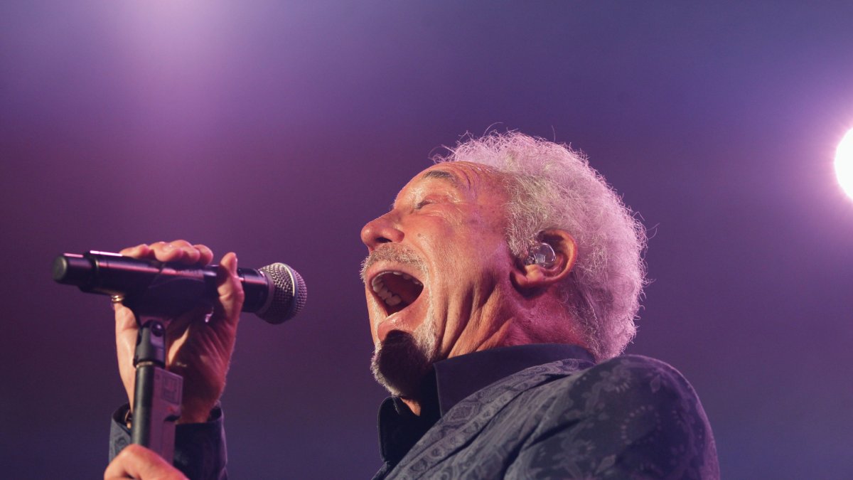 Un momento del concierto de Tom Jones en los jardines de Pedralbes, en Barcelona, en una imagen de archivo. JORDI SOTERAS