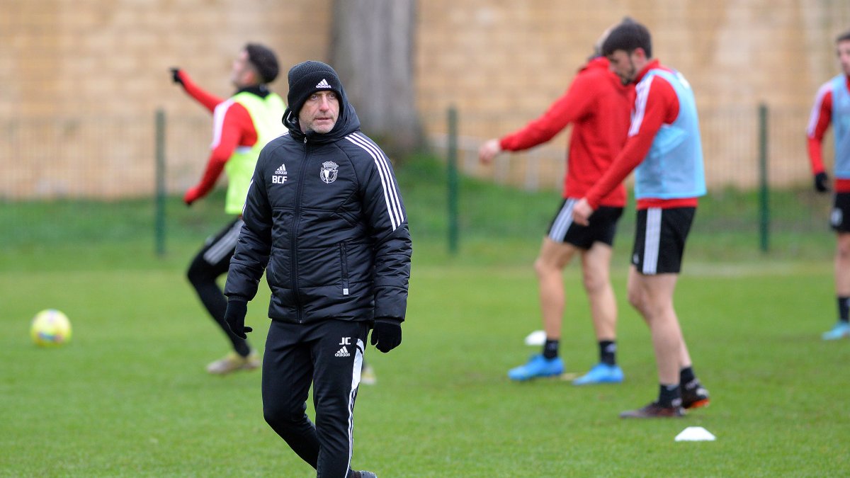 Julián Calero durante un entrenamiento. TOMÁS ALONSO
