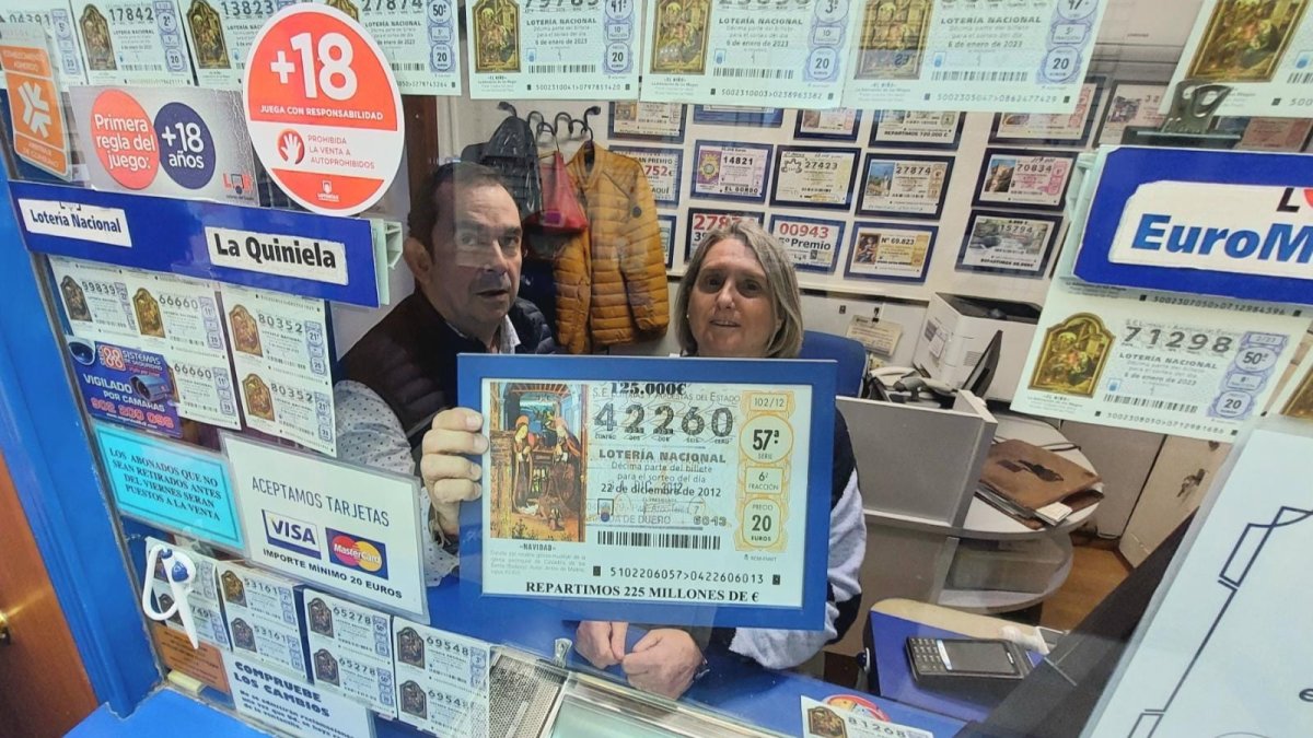 Una serie del cuarto premio ha caído en Lotería Mayte de Aranda. Sergio