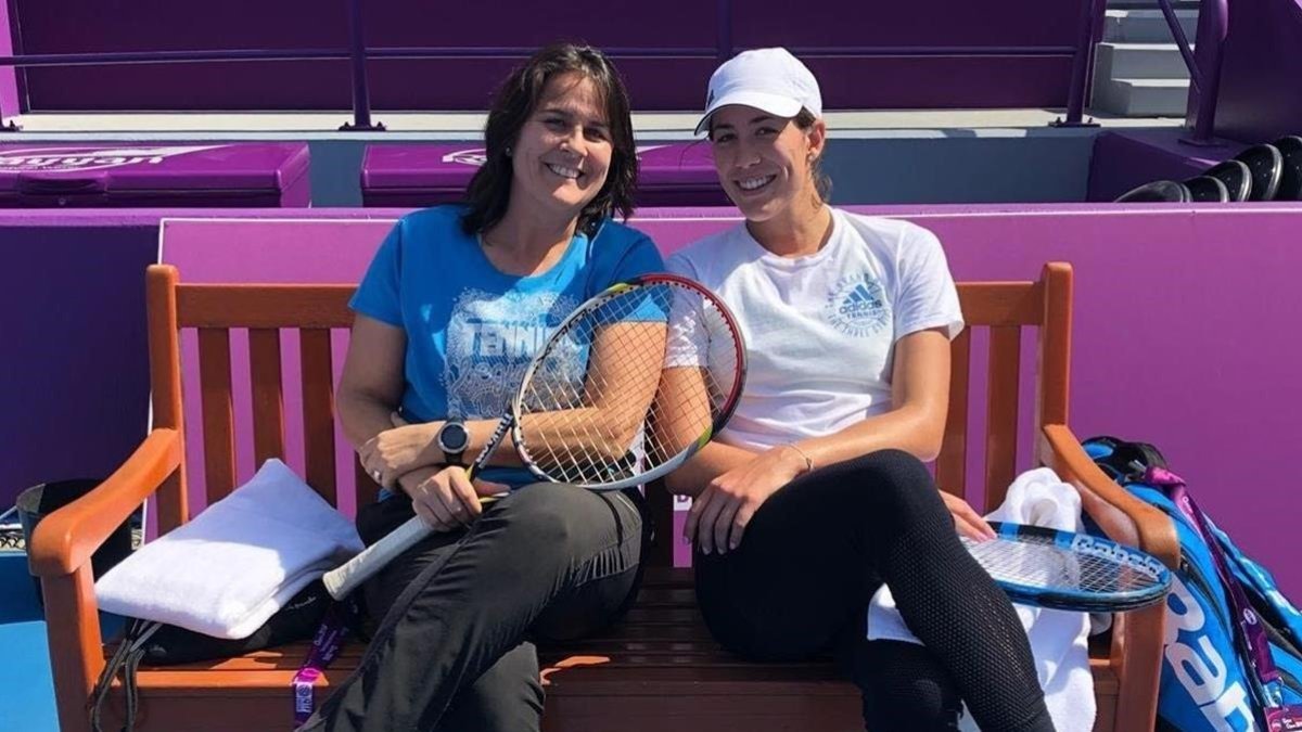 Garbiñe Muguruza y Conchita Martinez, en el 2018.-EUROPA PRESS