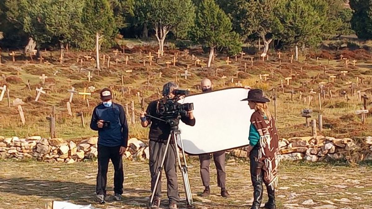Un rodaje en el cementerio de Sad Hill. ECB