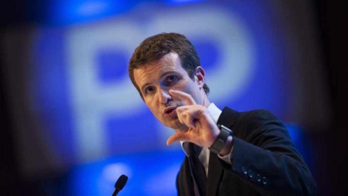 Pablo Casado en el congreso de este fin de semana.-FRANCISCO SECO