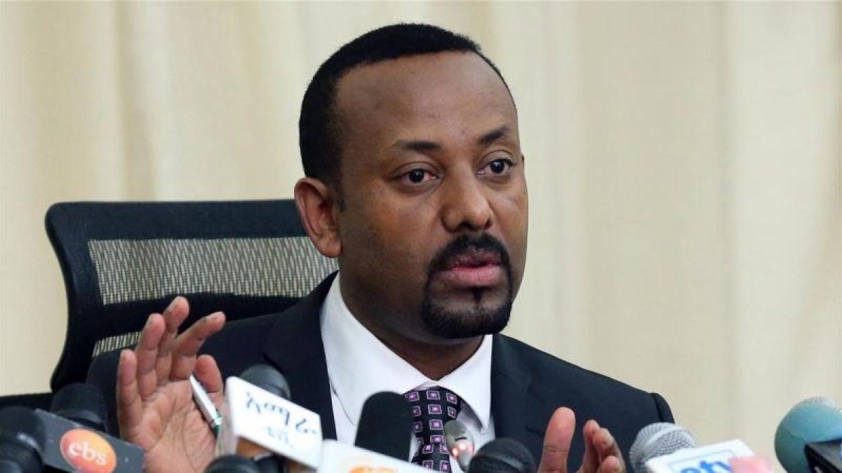El Primer Ministro Etíope, Abiy Ahmed, en una conferencia en Adis Adeba en agosto.-REUTERS