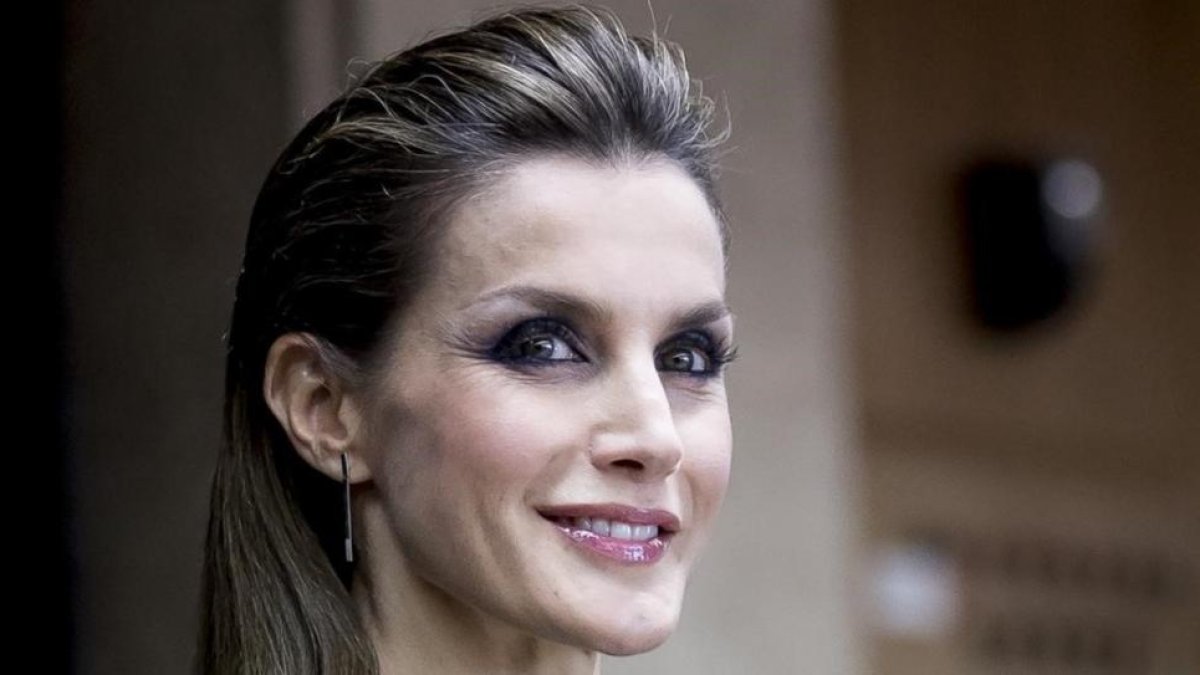 La reina Letizia, en la sede del grupo Vocento, el pasado 13 de diciembre.-SAMUEL DE ROMÁN