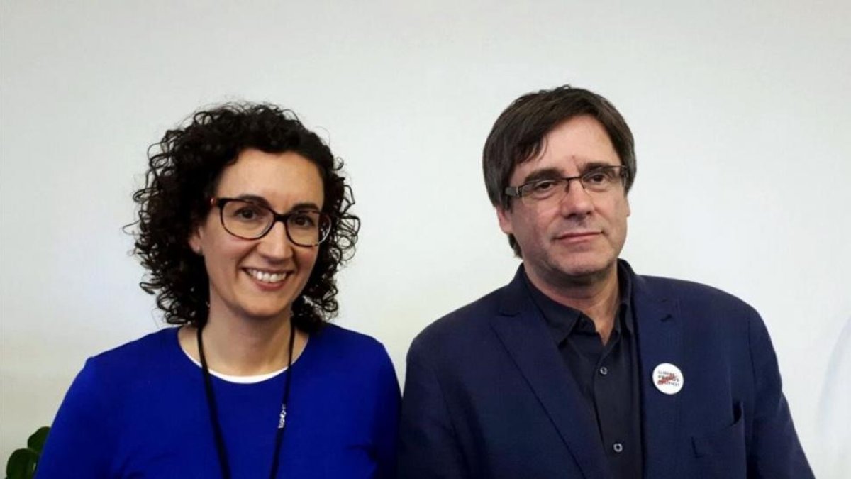 Carles Puigdemont y Marta Rovira se han reunido en Bruselas.-EL PERIÓDICO