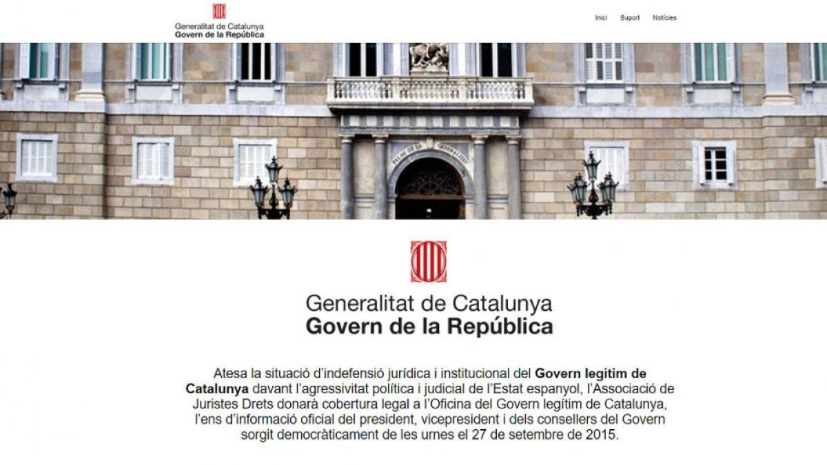 Captura de pantalla de la web del Govern de la República.-EL PERIÓDICO