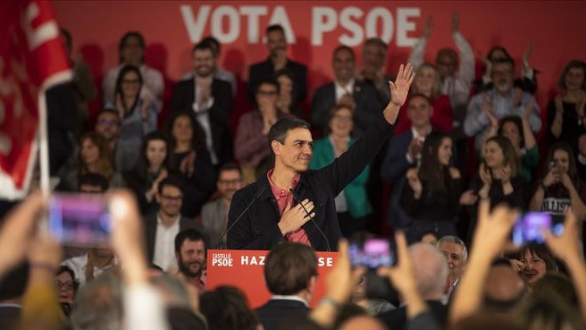 Pedro Sánchez, el pasado viernes en Castellón.-MIGUEL LORENZO