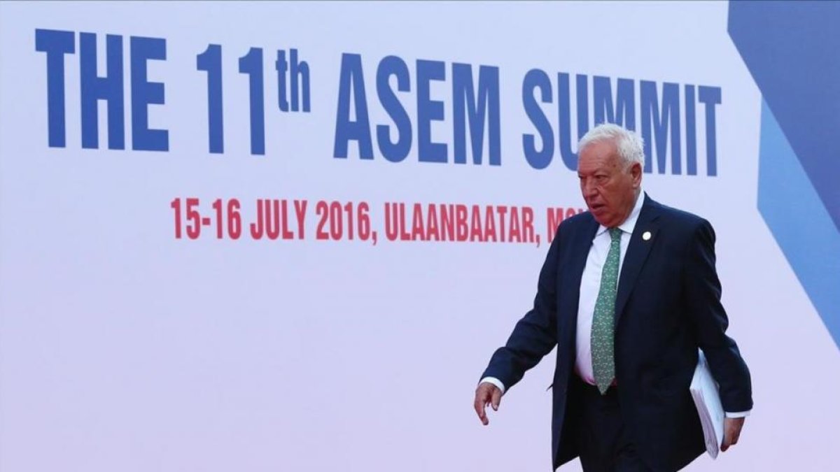 El ministro García-Margallo en la cumbre Asia-Europa celebrada en Ulán Bator, Mongolia.-REUTERS