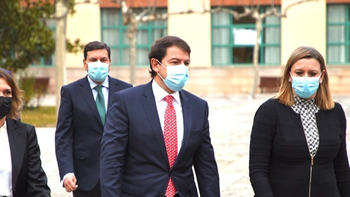 El presidente de la Junta, Alfonso Fernández Mañueco, anuncia la disolución de las Cortes y la convocatoria de elecciones.- ICAL