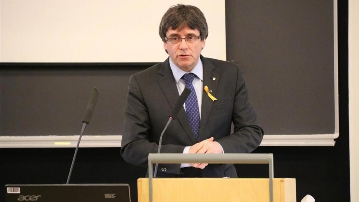 Carles Puigdemont, en Helsinki, el pasado viernes.-BLANCA BLAY