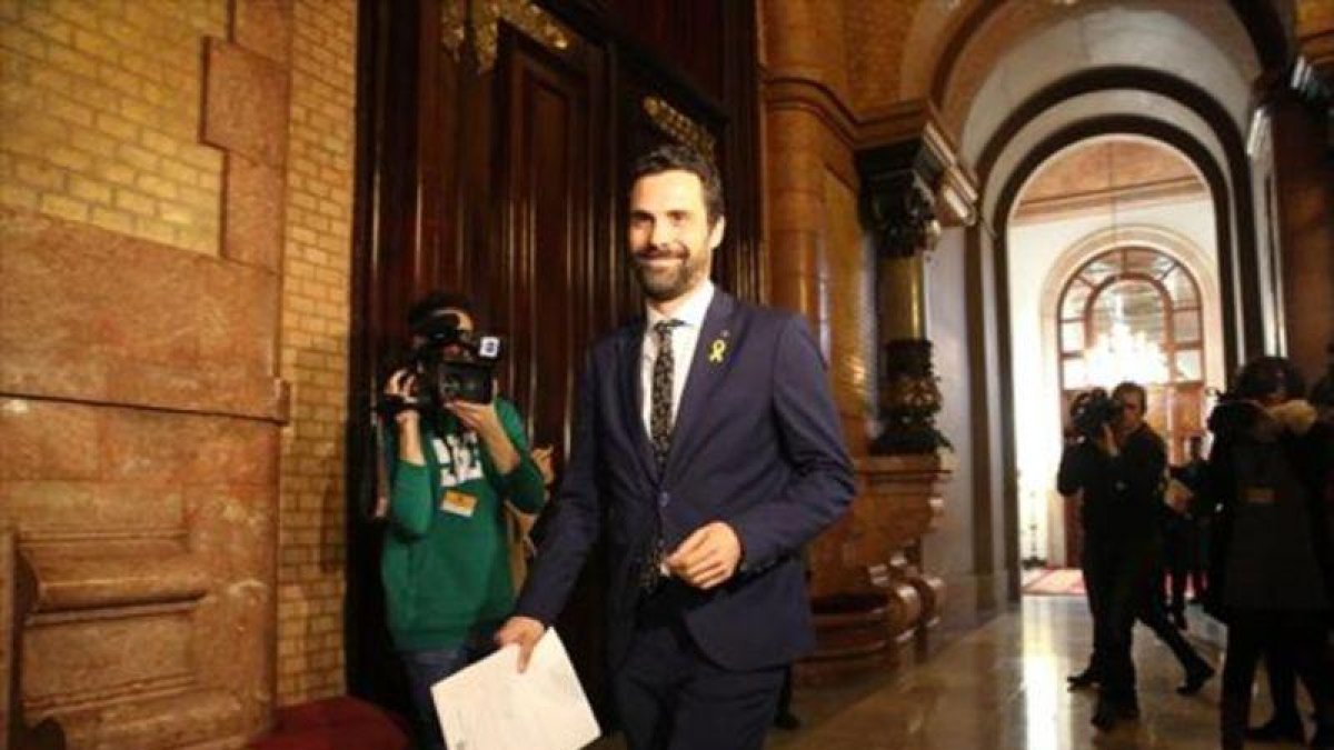 Roger Torrent, presidente del Parlament.-ELISENDA PONS